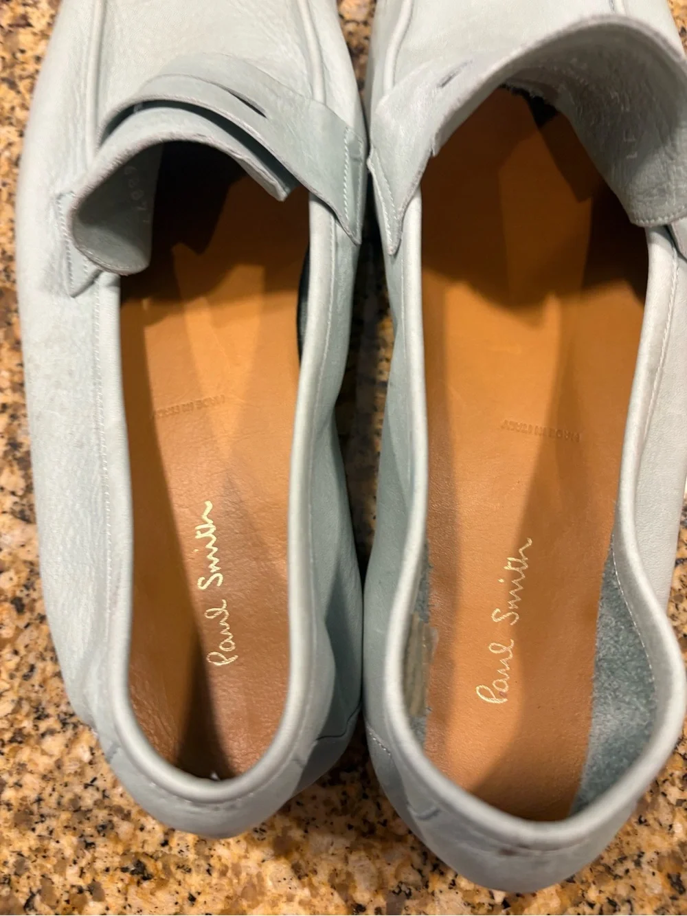Paul Smith Calfskin Nubuk Leather Men’s Penny Loafers Size 11 Mint Green